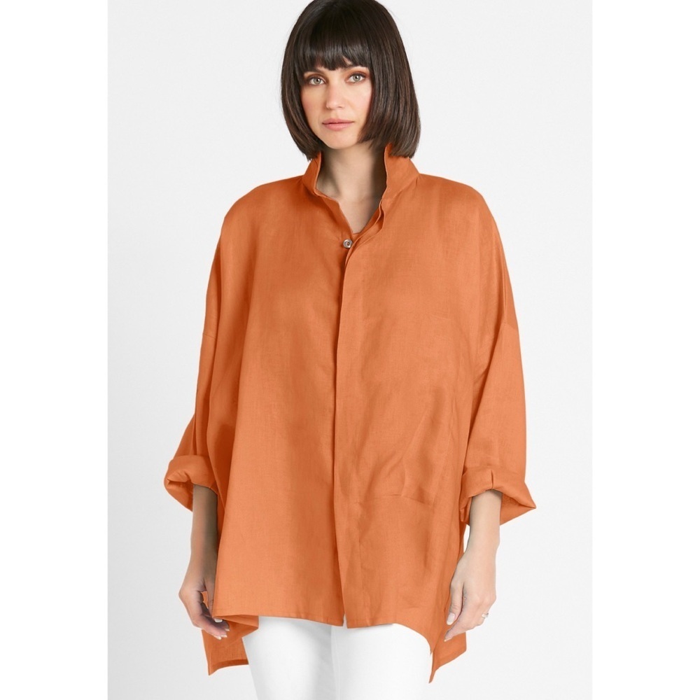 Planet By Lauren G Handkerchief Linen Signature Shirt Laganlook Os